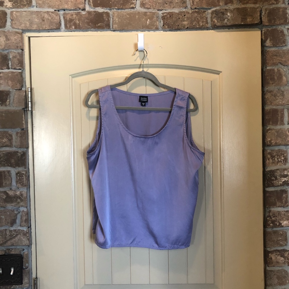 Eileen Fisher Silk Lilac Tank Top